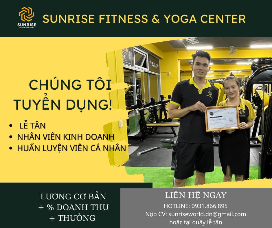 Sunrise Fitness Yoga Center Tuyển dụng Nhân viên Kinh doanh