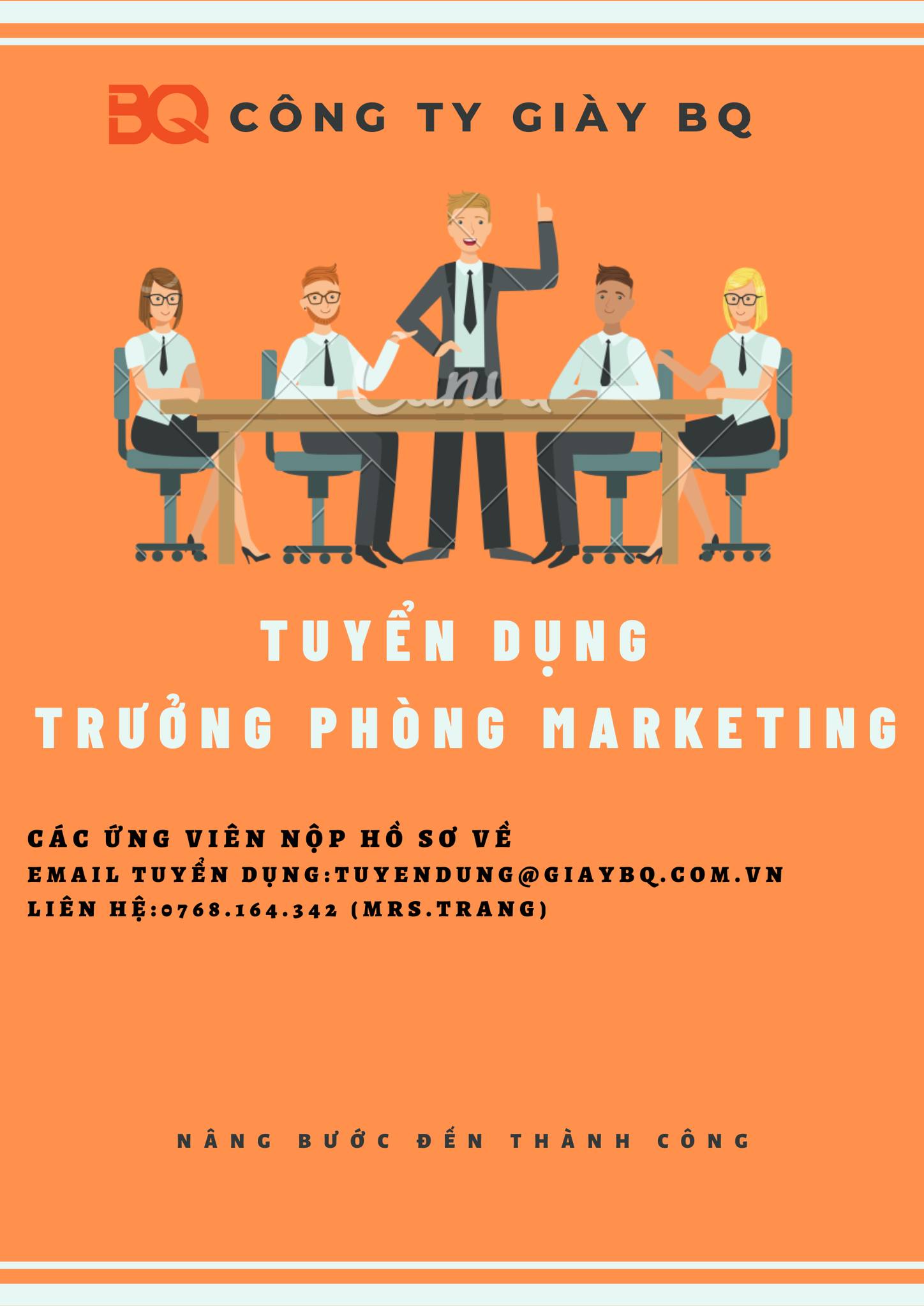 Công ty Giày BQ Tuyển dụng Trưởng phòng Marketing
